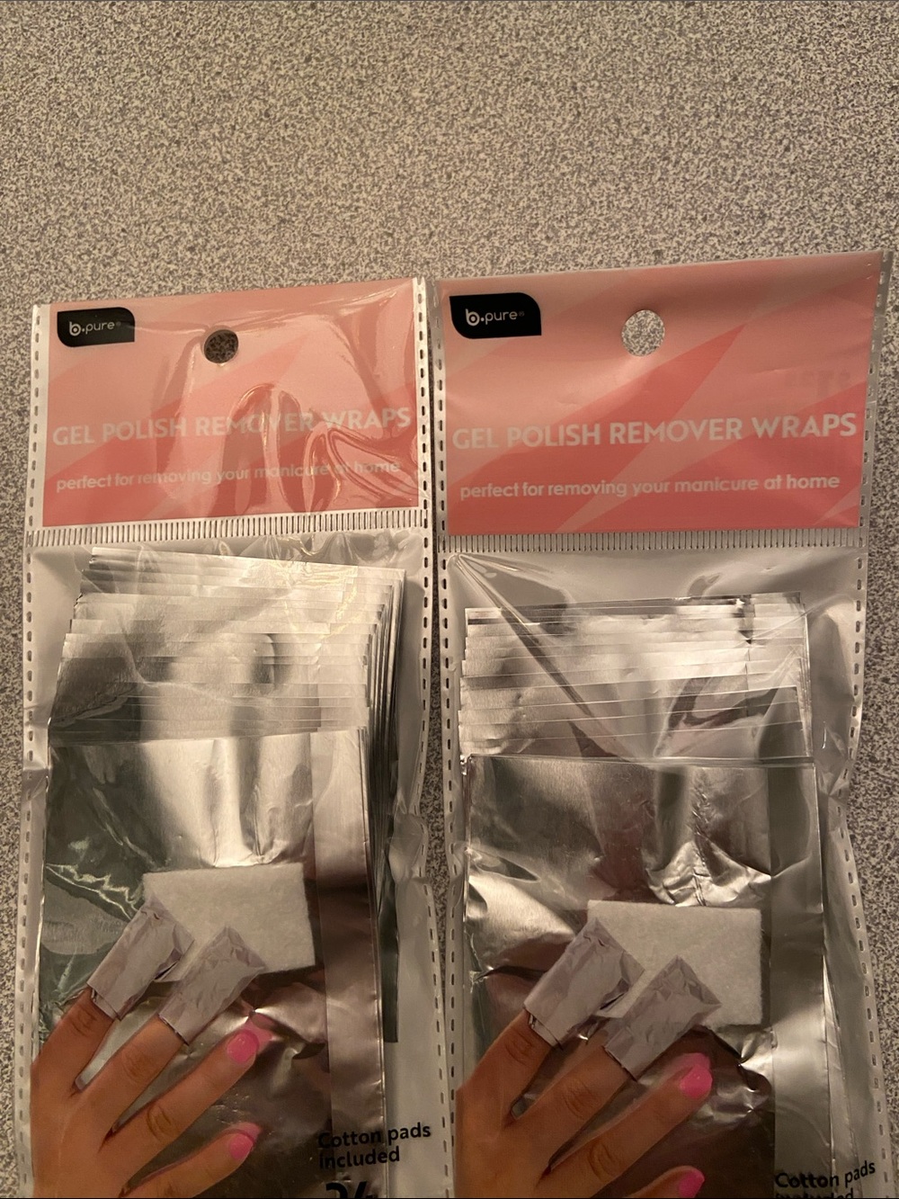 Pink Gel Polish Remover Wraps